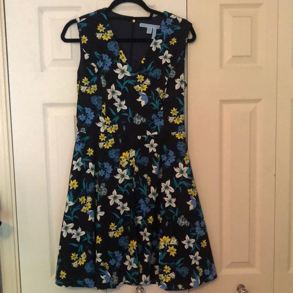 Draper James Navy Floral Dress